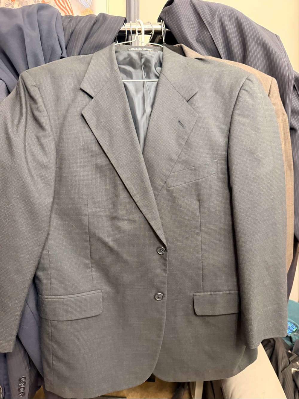 Men's Classic Two-Button Gray Blazer